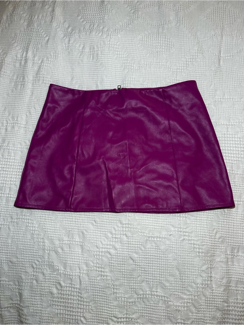 Solado Magenta Faux Leather Mini skirt
